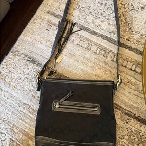 Coach Black Crossbody Bag with Tassel Detail vintage excellent condition